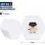 Set 5 Bastidores Hexagonales 30cm Para Pintura Canvas 280g