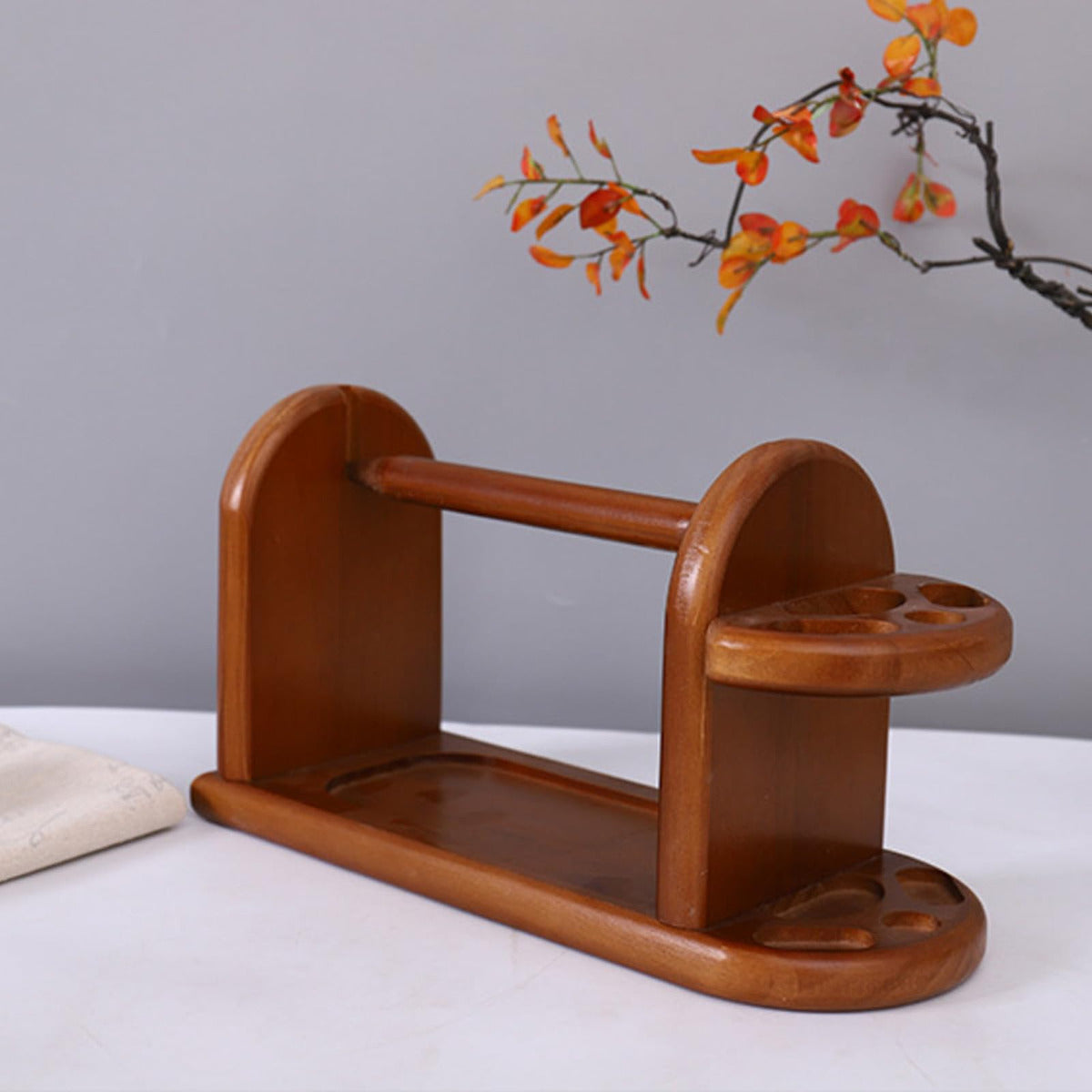 Soporte De Madera Porta Ovillos De Lana Hilos Y Accesorios