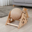 Rascador Giratorio Para Gato Con Base De Madera