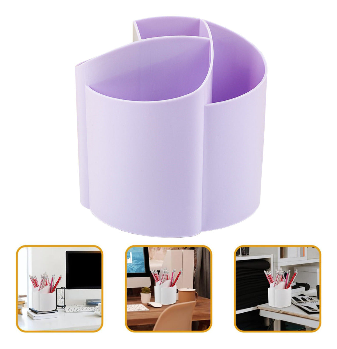 Porta Lapices Giratorio Organizador Para Lapices Escritorio