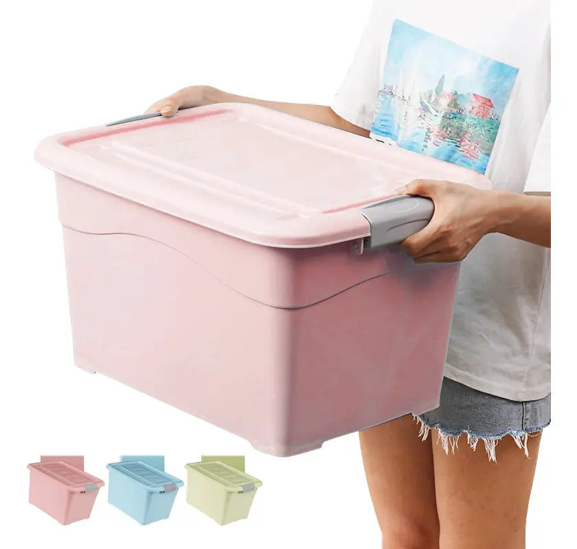 Caja Organizadora Plástica 40 Litros Con Tapa Multiuso