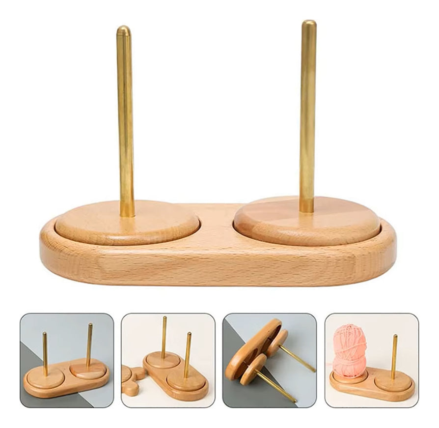 Soporte Giratorio Doble Para Lanas Hilos Ovillos