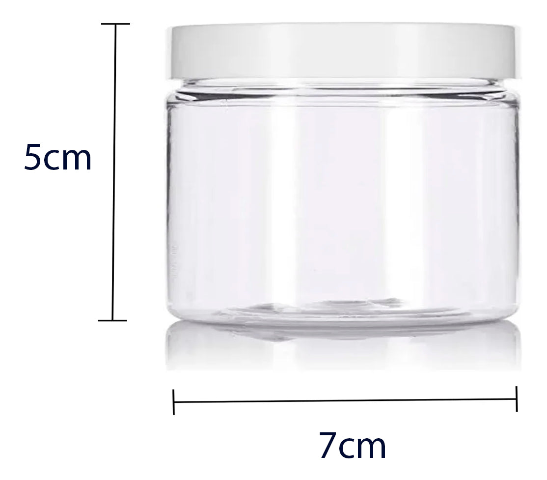 Pack De 12 Frascos De Plástico Con Tapa Rosca Blanca 130ml