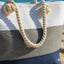 Bolso De Playa Grande Con Asas De Cuerda Resistente Y Cierre