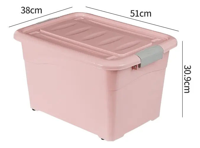Caja Organizadora Plástica 40 Litros Con Tapa Multiuso