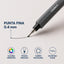 Set 12 Tiralineas Punta Fina 0.4 Mm Marcadores Fineliner