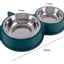 Plato Doble Para Mascotas Perro Gato Comedero Metalico