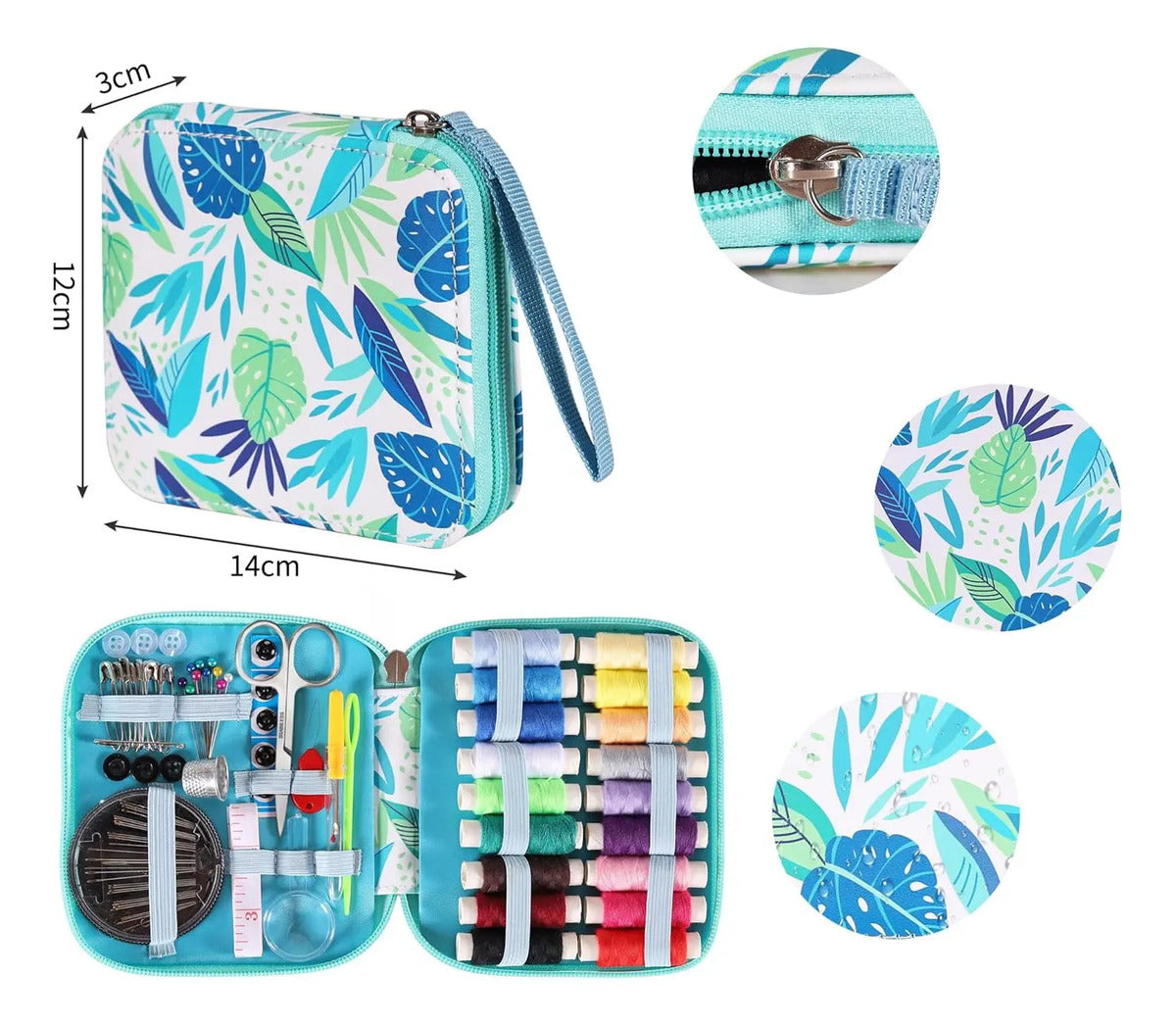 Kit De Costura Estuche Con Diseños 86 Pzs