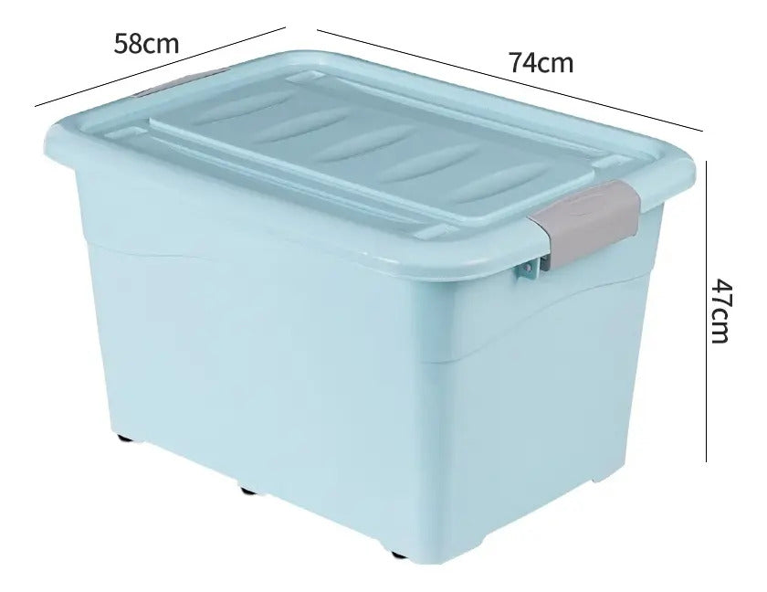 Caja Organizadora Plástica 180 Litros Con Tapa Multiuso
