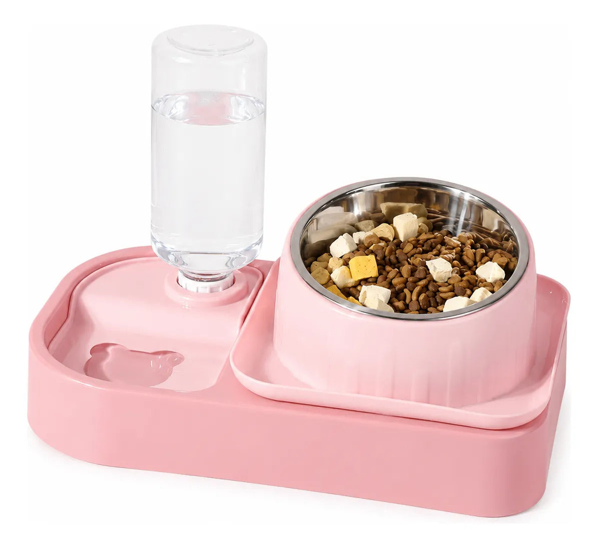 Comedero Bebedero Para Mascotas Con Plato Entrenamiento