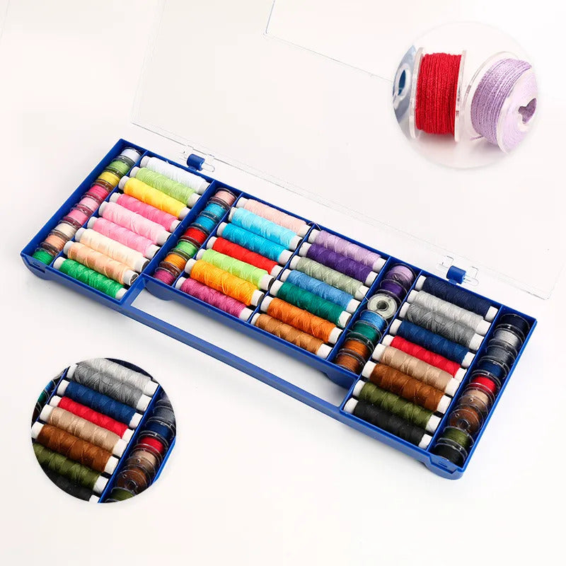 Set De 64 Hilos De Coser Colores Surtidos En Cajita