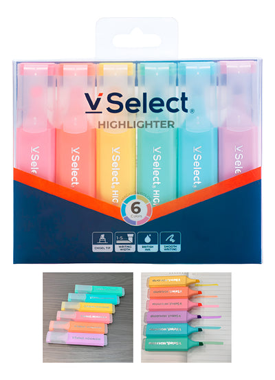 Destacadores 6 Colores Pasteles Resaltadores Profesionales