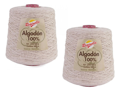 2 X Conos De Algodon 100% Reginella 500grs C/u