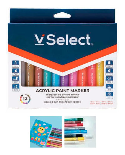 Marcadores Acrílicos 12 Colores Acrylic Paint Markers