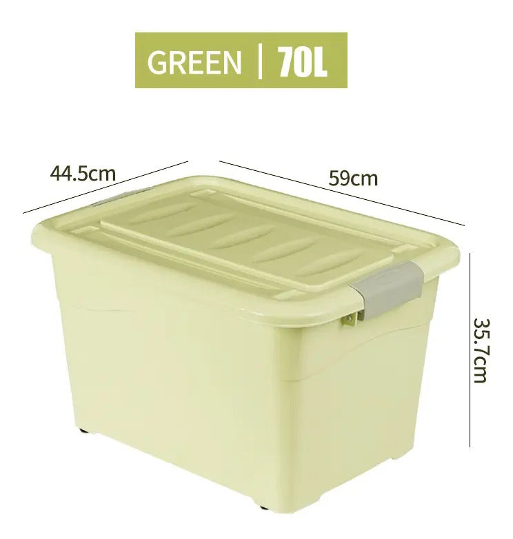 Caja Organizadora Plástica 70 Litros Con Tapa Multiuso