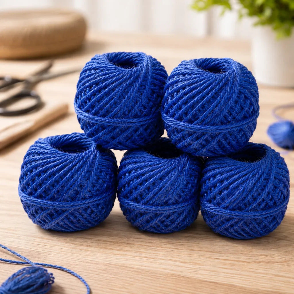 Pack De 5 Ovillos De Yute De Colores 2mm 50gr Por Ovillo