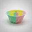 Molde De Silicona Tricolor Para Queque 24cm Diametro