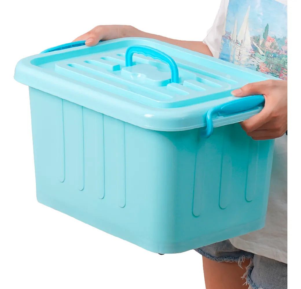 Caja Organizadora De Plastico 20 Litros Con Tapa Multiuso