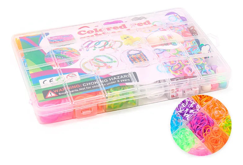 Kit Bandas Elásticas Para Pulseras Loom Y Accesorios