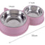 Plato Doble Para Mascotas Perro Gato Comedero Metalico