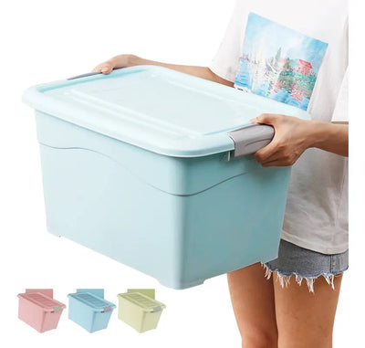 Caja Organizadora Plástica 40 Litros Con Tapa Multiuso