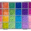 Set Mostacillón 4mm 24 Colores Para Pulseras Bisutería
