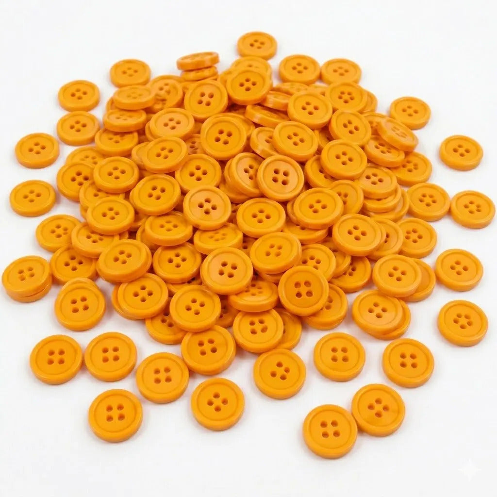 Pack 100 Botones De Resina 11mm Para Costura Y Manualidades
