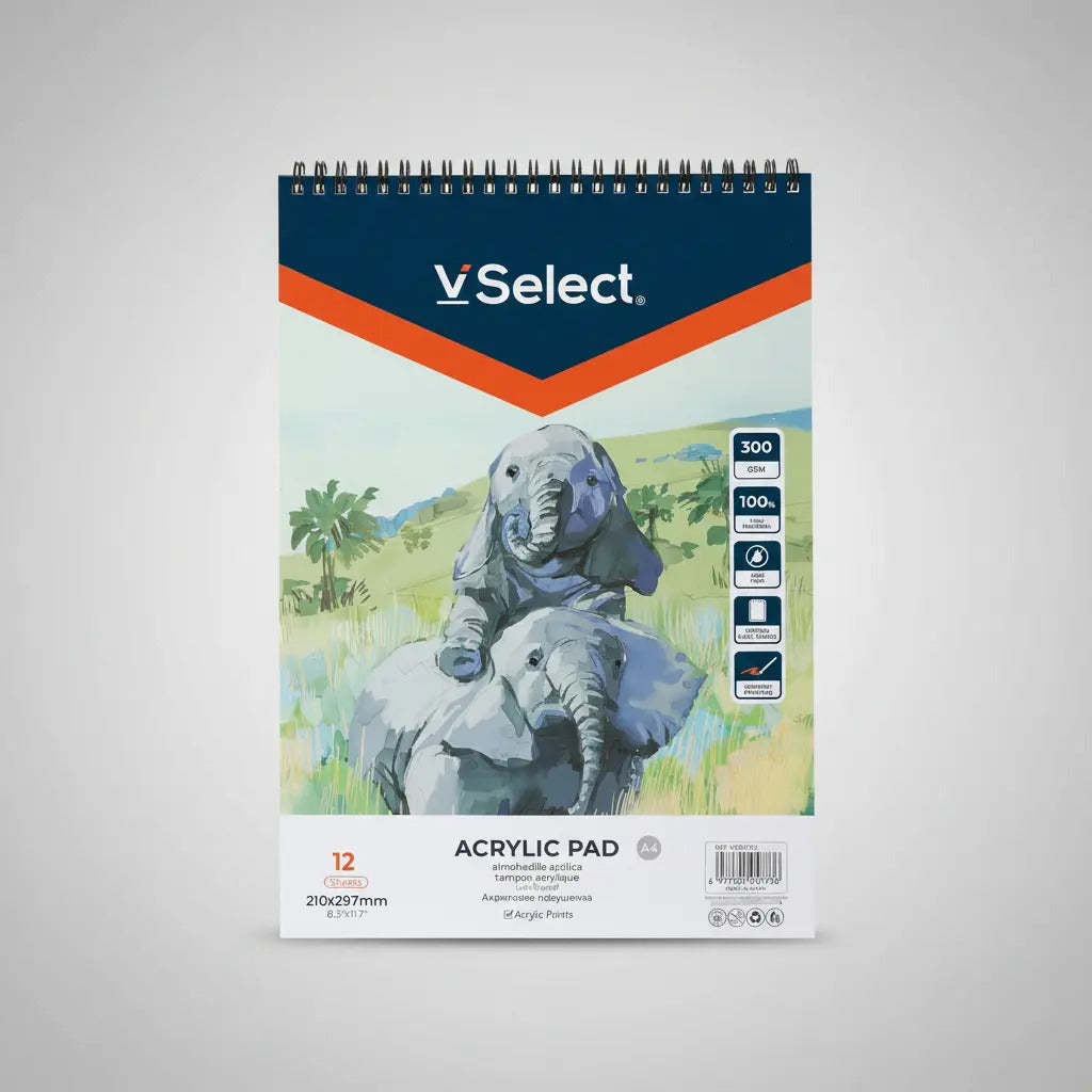 Pad Block Para Pintura Acrílica A4 300gsm 12 Hojas