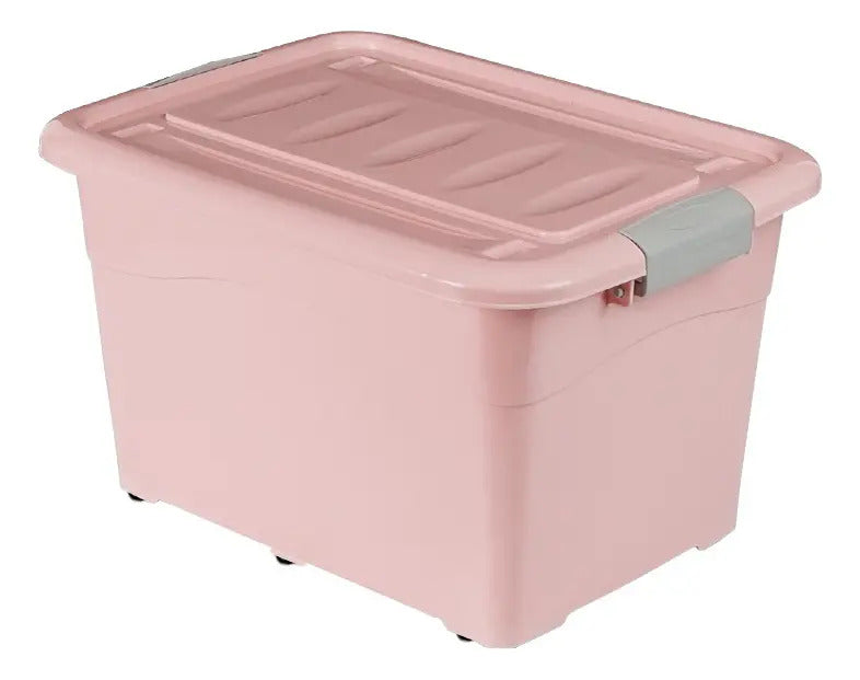Caja Organizadora Plástica 180 Litros Con Tapa Multiuso