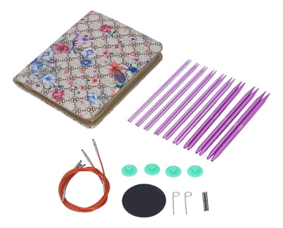 Set Palillos Circulares Intercambiables Para Tejer Y Estuche