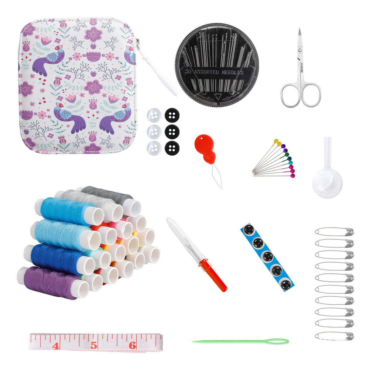 Kit De Costura Estuche Con Diseños 86 Piezas