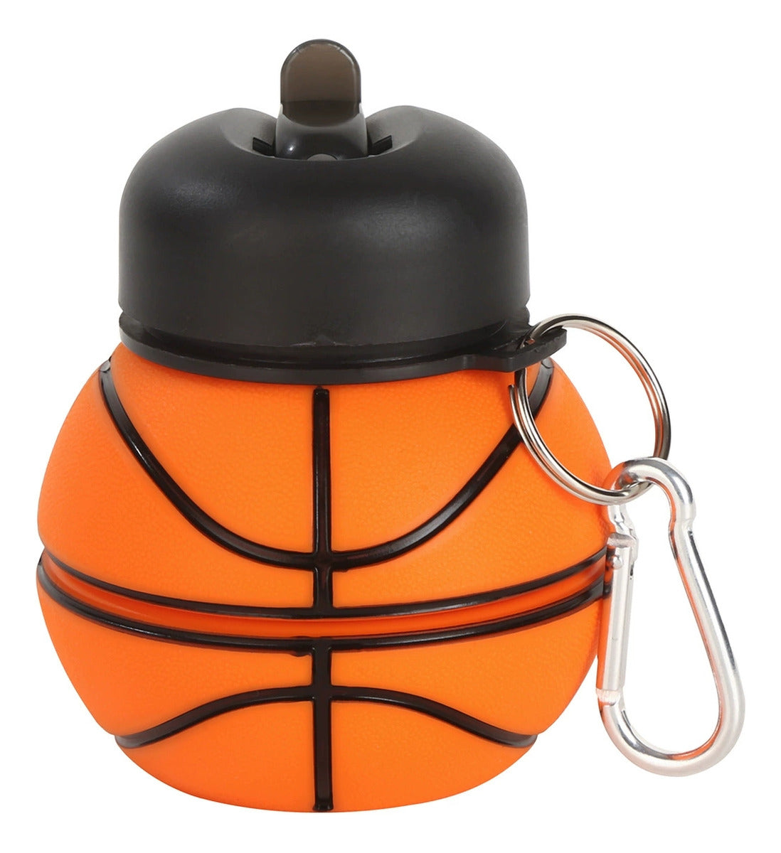 Botella De Silicona Plegable 500ml Forma Pelota Basquetbol