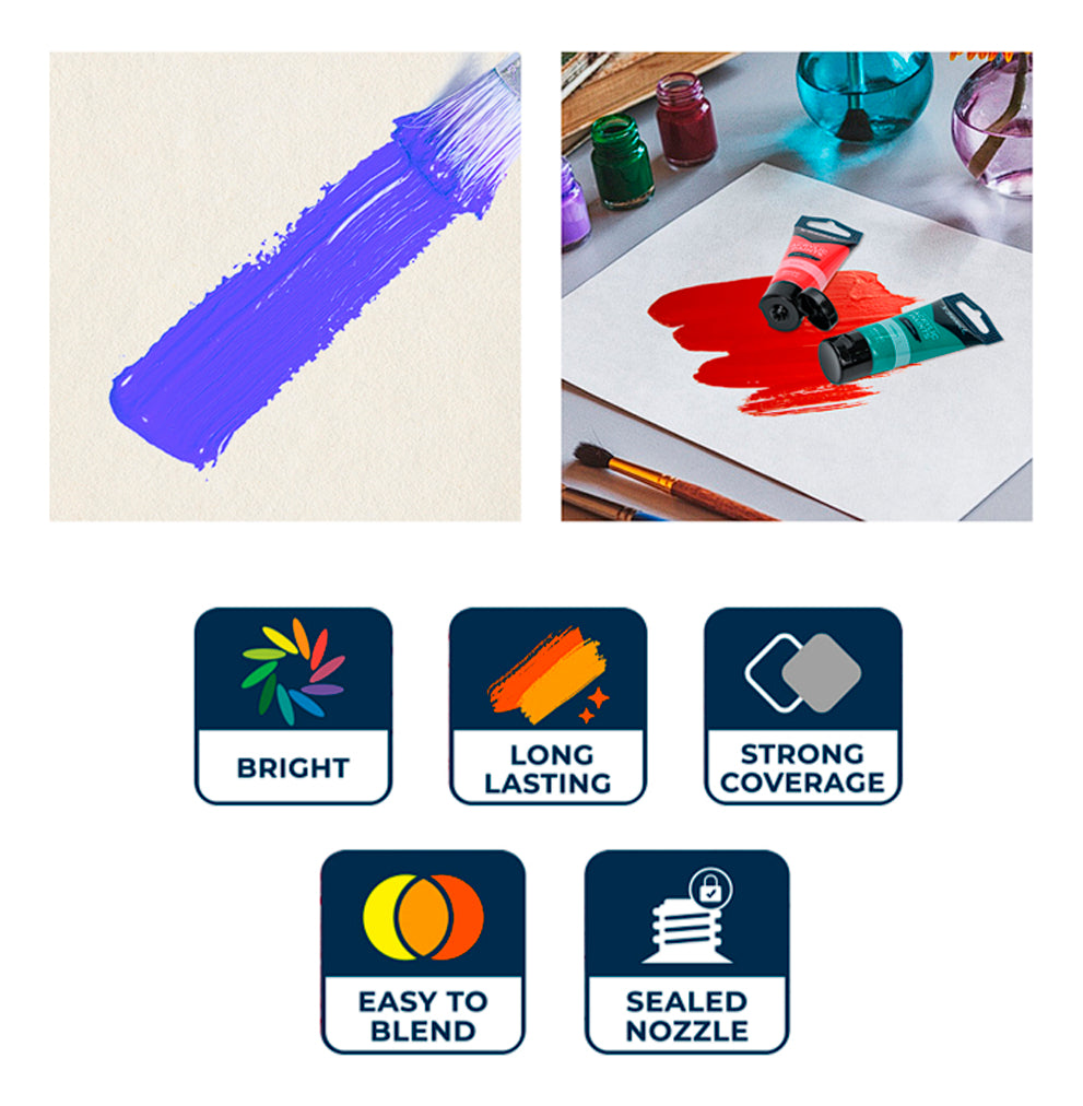 Set 6 Pinturas Acrílicas Pouring Colores Basicos 35ml