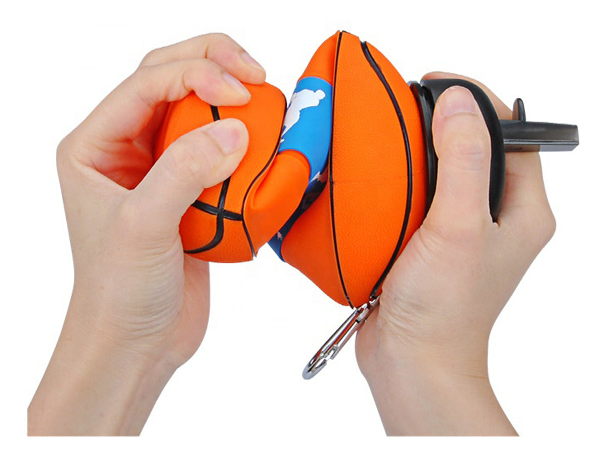 Botella De Silicona Plegable 500ml Forma Pelota Basquetbol
