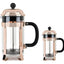 Set 2 Cafeteras Prensa Francesa Rose Gold 1000 Y 350ml