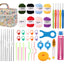 Set De Crochet Lanas Y Accesorios Para Tejer Con Bolsito