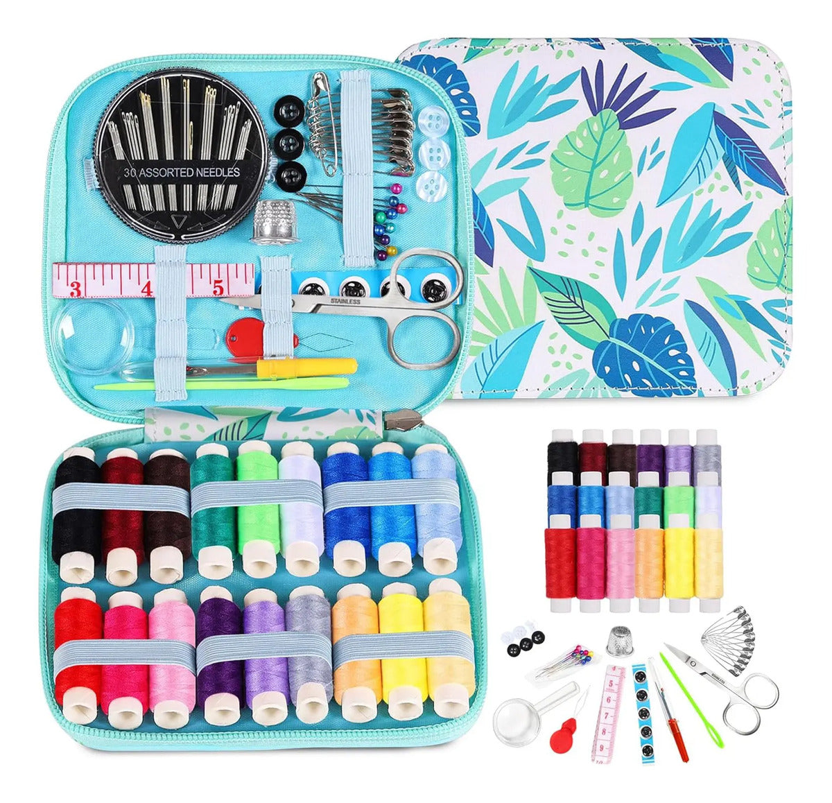 Kit De Costura Estuche Con Diseños 86 Pzs