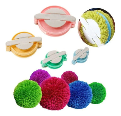 Set Telares Para Hacer Flores Tejidas Y 4 Pomponeras