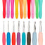 Set De 18 Crochet Con Mango De Silicona Ergonomico 0.5 A 8mm