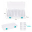 Caja Organizadora Con 28 Frascos Enroscables Mostacillas