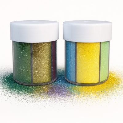 Set 2 Frascos De Escarcha Purpurina Brillantina