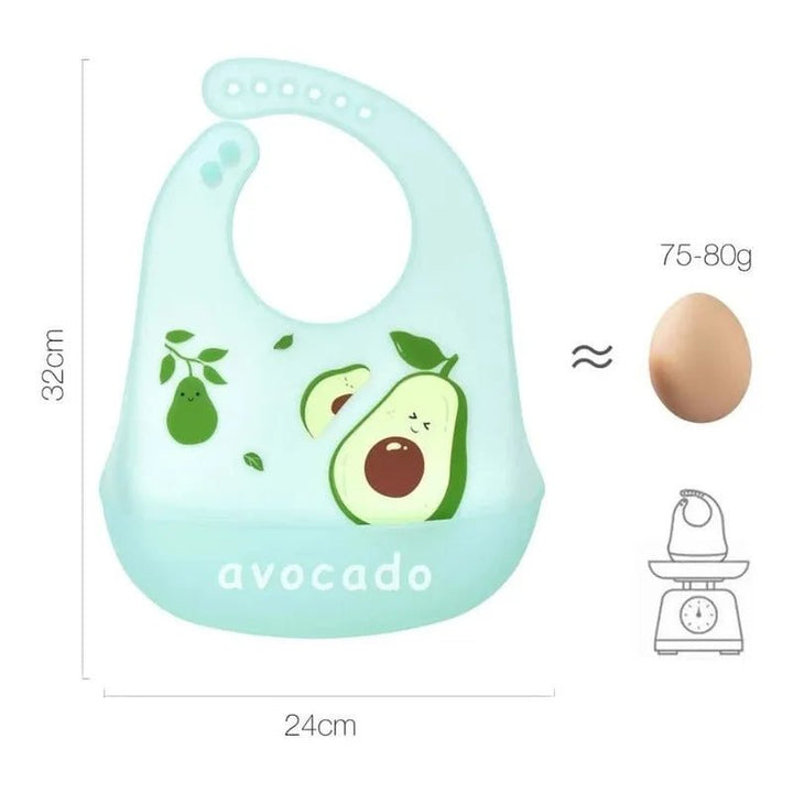 Babero De Silicona Ajustable Con Recoletor De Comida - Baúl de Ayün
