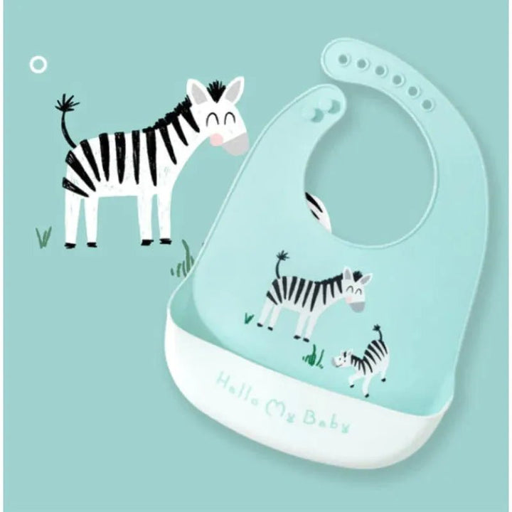 Babero De Silicona Ajustable Con Recoletor De Comida - Baúl de Ayün