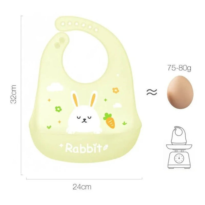 Babero De Silicona Ajustable Con Recoletor De Comida - Baúl de Ayün
