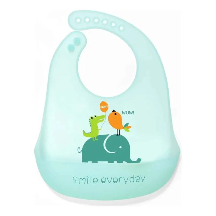 Babero De Silicona Ajustable Con Recoletor De Comida - Baúl de Ayün