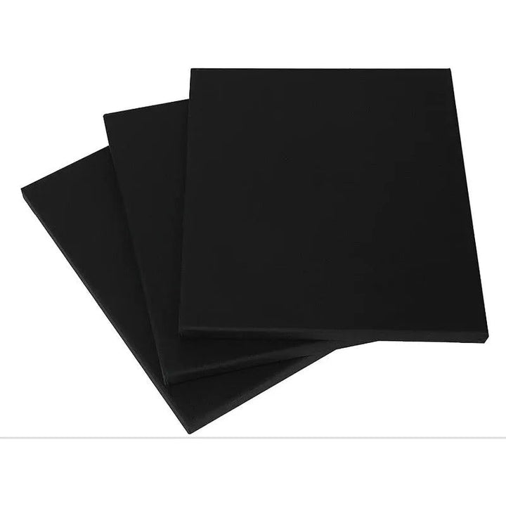 Bastidor De Madera 30x30cm Con Lienzo De Tela Negro 280gr - Baúl de Ayün