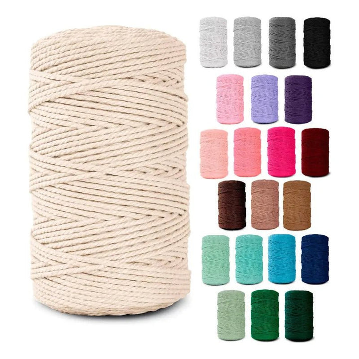 Cordón Algodón Torcido 3mm 200 Metros Para Macrame - Baúl de Ayün