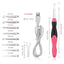 Set De Crochet Con Luz Led 9 Cabezales Recargable Por Usb