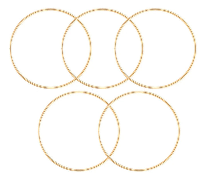 Pack de argollas doradas 8 cm para macramé y atrapasueños