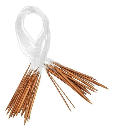 Set de palillos circulares 80 cm – 18 pares para tejer en redondo

